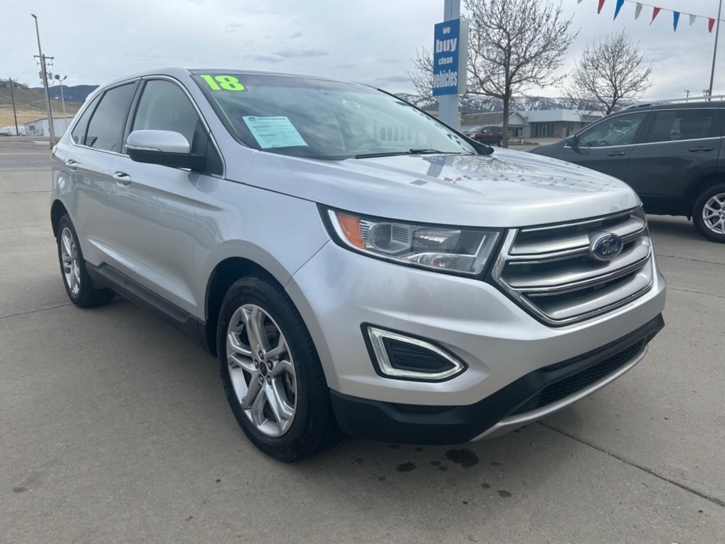 2018 Silver /BLACK Ford Edge Titanium AWD (2FMPK4K98JB) with an 2.0L L4 DOHC 16V engine, 6A transmission, located at 3030 CY Ave, Casper, WY, 82604, (307) 265-3830, 42.827816, -106.357483 - Photo#3